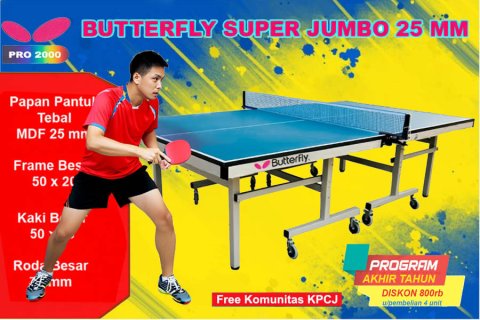 Tenis meja pingpong merk BUTTERFLY 25MM
